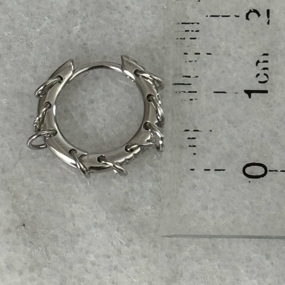 Sterling Silver Crystal Pave Chain Dangle Hoop Earrings 

Brand New - Picture 5 of 5